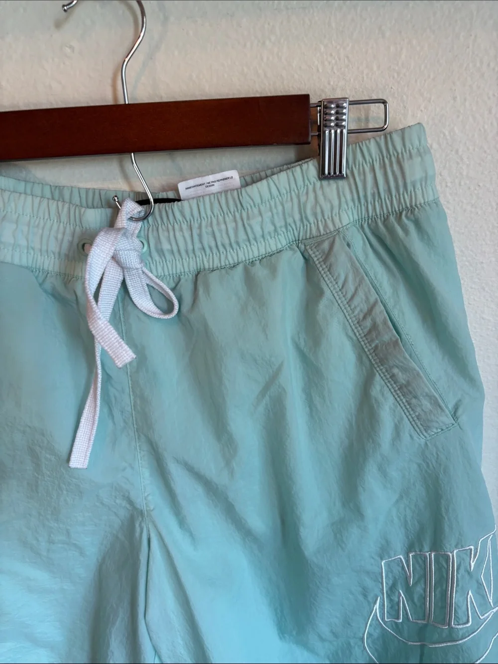 NIKE Sportswear Medium Swim Trunk Nylon Lined Mint Green Mens